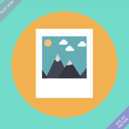 Landscape photo icon のイラスト素材