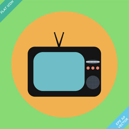 tv icons - vector illustration. Flat design elementのイラスト素材
