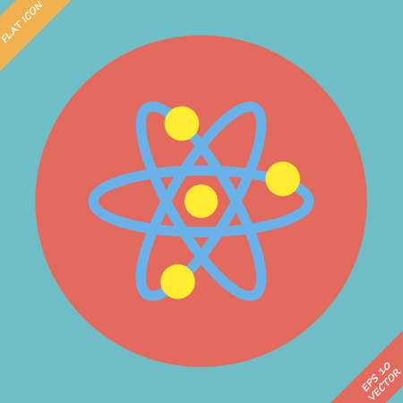 Atomic Symbol Icon - vector illustration  Flat design elementのイラスト素材