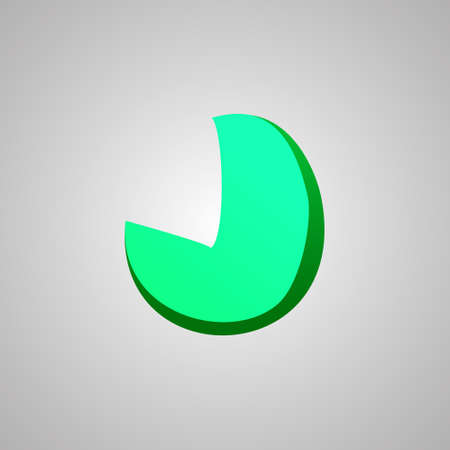 Letter J comic style font 
