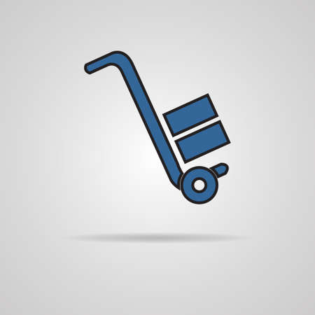 truck with cargo icon on gray background  EPS10 vectorのイラスト素材