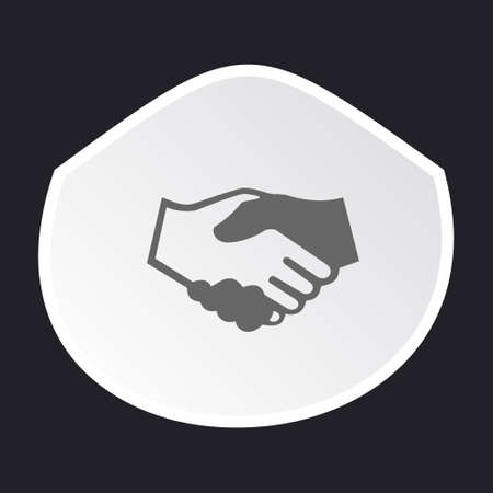 Handshake icon in sticker  Vector illustration  EPS 10のイラスト素材