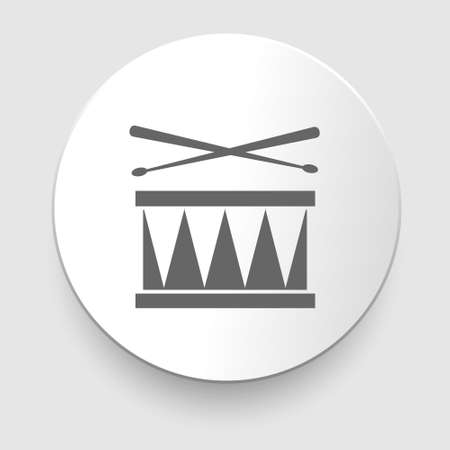 Snare drum icon, single color vector music theme symbolのイラスト素材