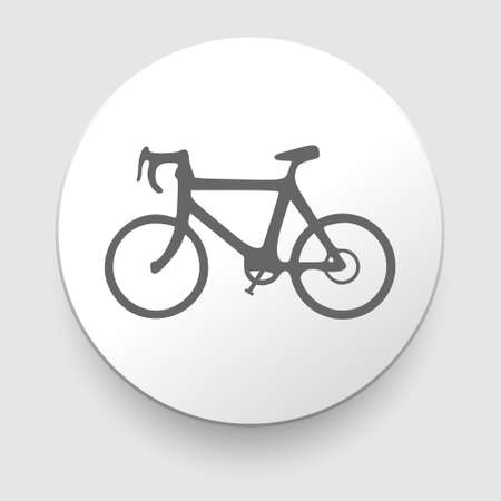 Minimalistic bicycle icon  Vector on white background   のイラスト素材