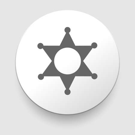 Star Sheriff sign icon  Police button  Sheriff symbol  Vectorのイラスト素材