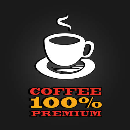 premium coffee cup label concept menu. poster.のイラスト素材