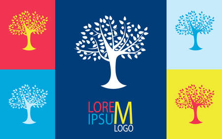 Tree logo template. Growing business concept. Vectorのイラスト素材