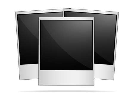 Empty retro photo frames on white background. Vector illustration. EPS 10のイラスト素材