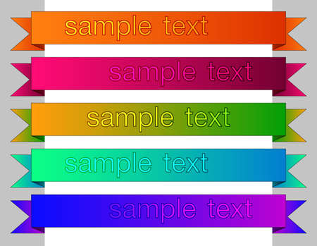 Colored clasic ribbons elements for web. Vector illustration.のイラスト素材