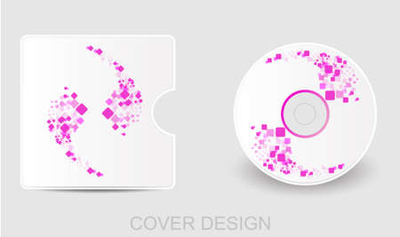 CD DVD white cover design template.  のイラスト素材