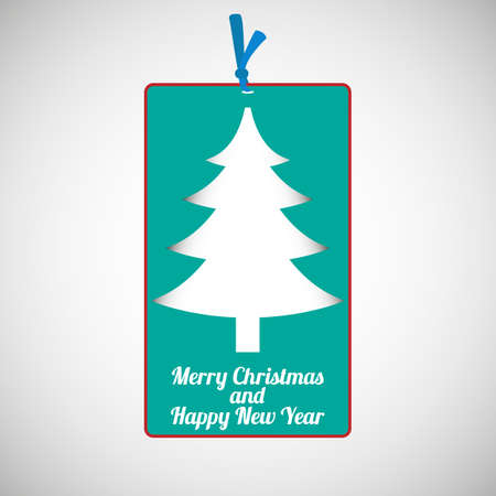 Hand drawn vintage Christmas background. Vector Christmas Illustration with christmas tree.のイラスト素材