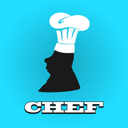 Flat silhouette chef hat.のイラスト素材
