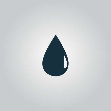 water drop. Flat web icon, sign or button isolated on grey background. Collection modern trend concept design style vector illustration symbolのイラスト素材