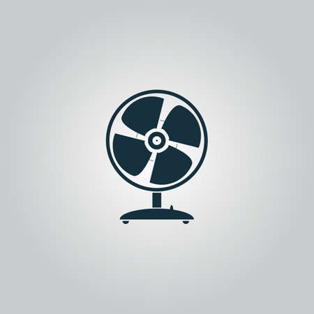 Table fan. Flat web icon, sign or button isolated on grey background. Collection modern trend concept design style vector illustration symbolのイラスト素材