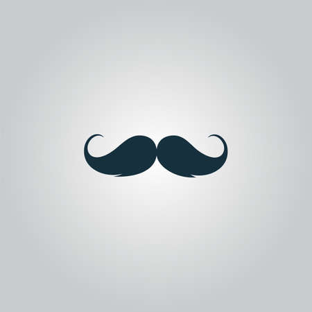 Mustache . Flat web icon or sign isolated on grey background. Collection modern trend concept design style vector illustration symbolのイラスト素材
