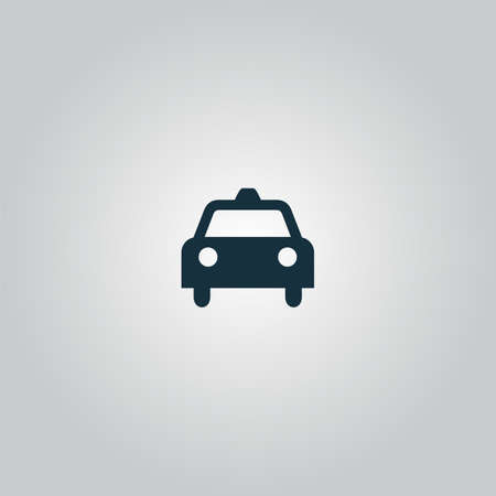 Taxi . Flat web icon or sign isolated on grey background. Collection modern trend concept design style vector illustration symbolのイラスト素材