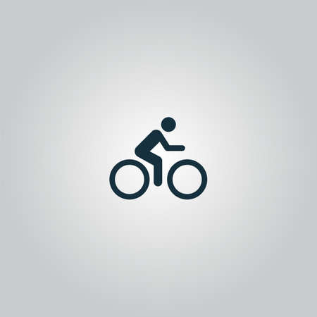 cycling road. Flat web icon or sign isolated on grey background. Collection modern trend concept design style vector illustration symbol