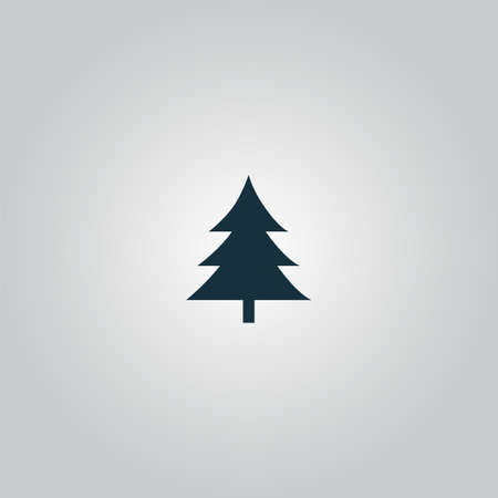 Spruce, christmas tree. Flat web icon or sign isolated on grey background. Collection modern trend concept design style vector illustration symbolのイラスト素材