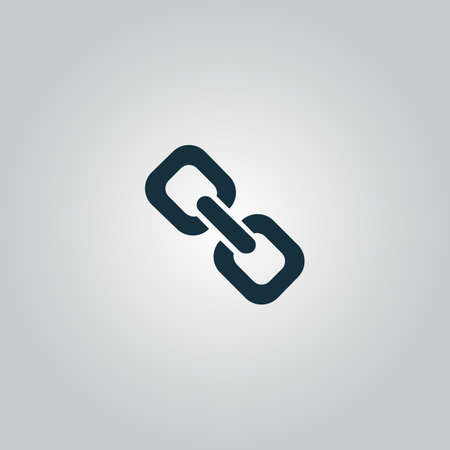 Link. Flat web icon or sign isolated on grey background. Collection modern trend concept design style vector illustration symbolのイラスト素材