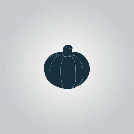 Pumpkin. Flat web icon or sign isolated on grey background. Collection modern trend concept design style vector illustration symbolのイラスト素材