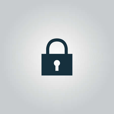 Simple lock pad. Flat web icon or sign isolated on grey background. Collection modern trend concept design style vector illustration symbolのイラスト素材