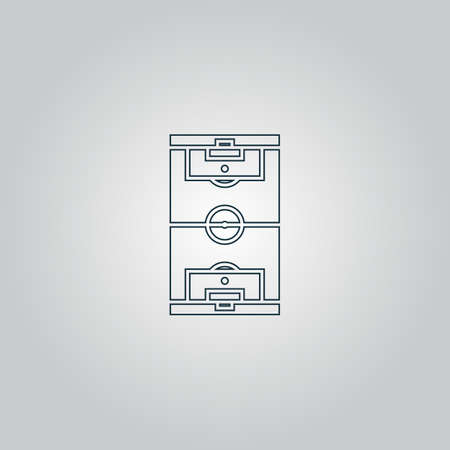 Soccer field. Flat web icon or sign isolated on grey background. Collection modern trend concept design style vector illustration symbolのイラスト素材