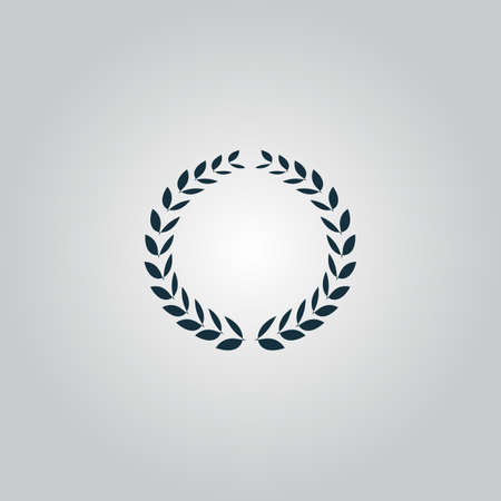 Laurel wreath. Flat web icon or sign isolated on grey background. Collection modern trend concept design style vector illustration symbolのイラスト素材