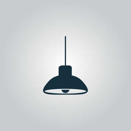 Ceiling lamp. Flat web icon or sign isolated on grey background. Collection modern trend concept design style vector illustration symbolのイラスト素材