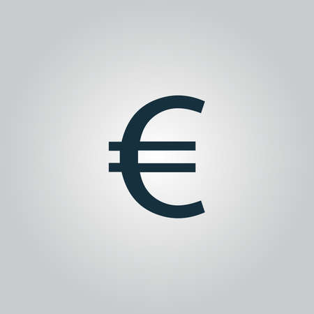 Euro. Flat web icon or sign isolated on grey background. Collection modern trend concept design style vector illustration symbolのイラスト素材