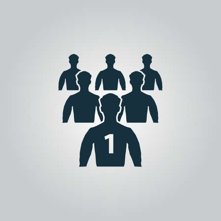 Leadership. Flat web icon or sign isolated on grey background. Collection modern trend concept design style vector illustration symbolのイラスト素材