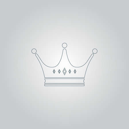 Crown. Flat web icon or sign isolated on grey background. Collection modern trend concept design style vector illustration symbolのイラスト素材