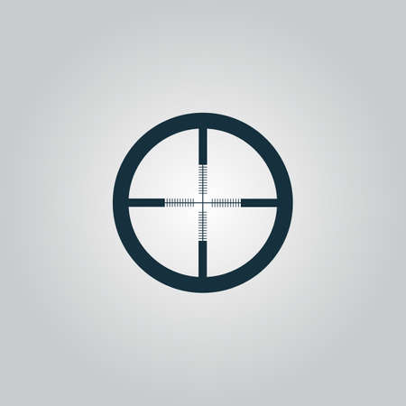 Crosshair. Flat web icon or sign isolated on grey background. Collection modern trend concept design style vector illustration symbolのイラスト素材