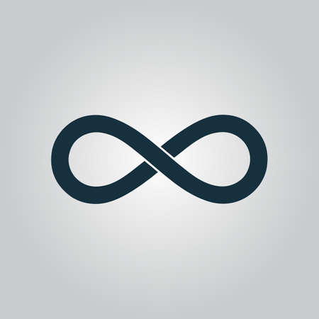 Infinity. Flat web icon or sign isolated on grey background. Collection modern trend concept design style vector illustration symbolのイラスト素材