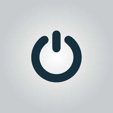 Power. Flat web icon or sign isolated on grey background. Collection modern trend concept design style vector illustration symbolのイラスト素材