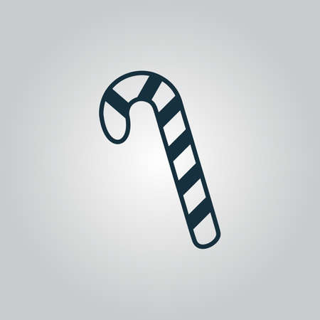 Candy cane. Flat web icon or sign isolated on grey background. Collection modern trend concept design style vector illustration symbolのイラスト素材
