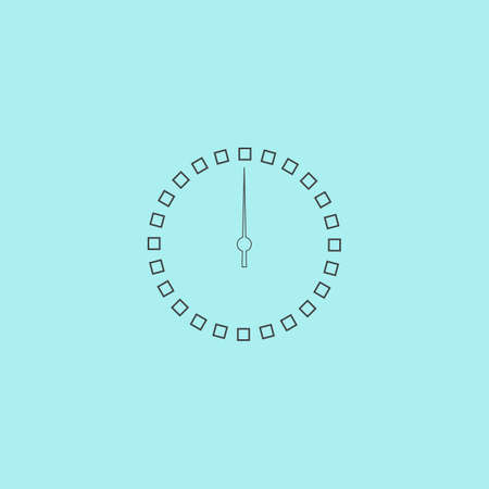 Scales screen circle. Simple outline flat vector icon isolated on blue backgroundのイラスト素材