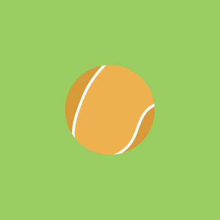 Tennis Ball. Colorful vector icon. Simple retro color modern illustration pictogramのイラスト素材
