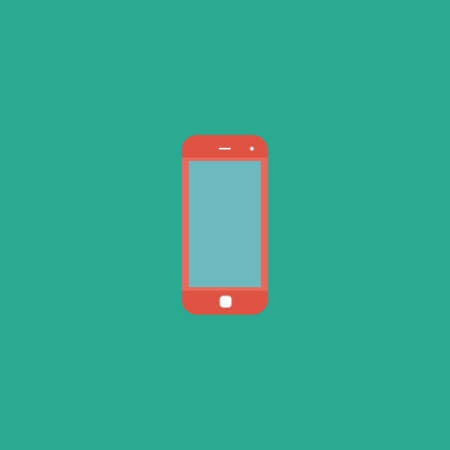 Mobile smartphone. Colorful vector icon. Simple retro color modern illustration pictogram. のイラスト素材