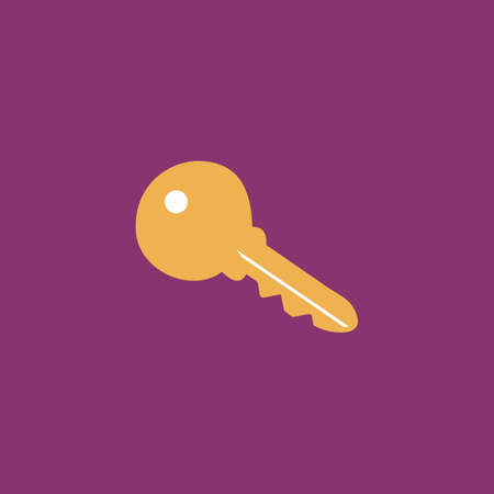 Key. Colorful vector icon. Simple retro color modern illustration pictogram. のイラスト素材