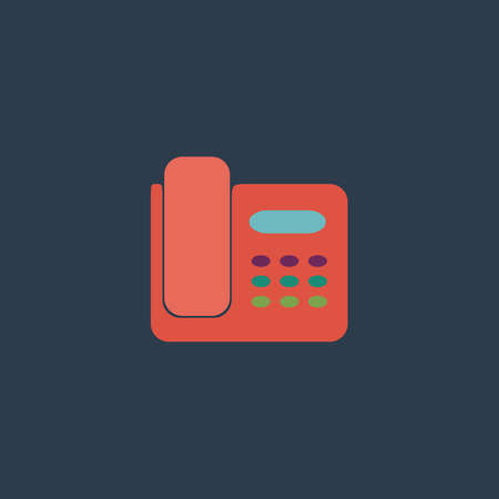 Fax machine. Colorful vector icon. Simple retro color modern illustration pictogram. のイラスト素材
