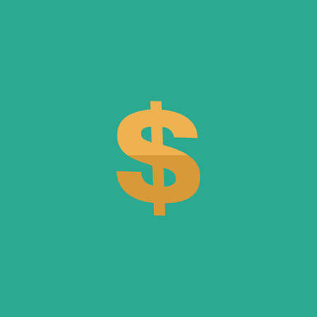 Dollar. Colorful vector icon. Simple retro color modern illustration pictogram. のイラスト素材