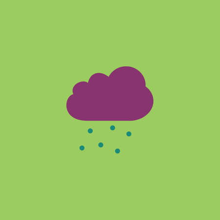 Cloud with hail. Colorful vector icon. Simple retro color modern illustration pictogram. のイラスト素材