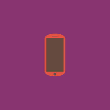 Flat mobile. Colorful vector icon. Simple retro color modern illustration pictogram. のイラスト素材
