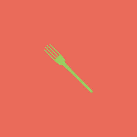 Fork. Colorful vector icon. Simple retro color modern illustration pictogram. のイラスト素材