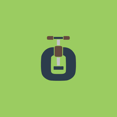 Bench vices. Colorful vector icon. Simple retro color modern illustration pictogram.のイラスト素材