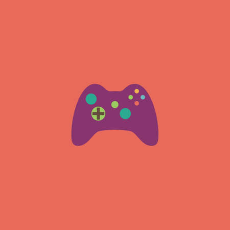 Gamepad. Colorful vector icon. Simple retro color modern illustration pictogram. Collection concept...