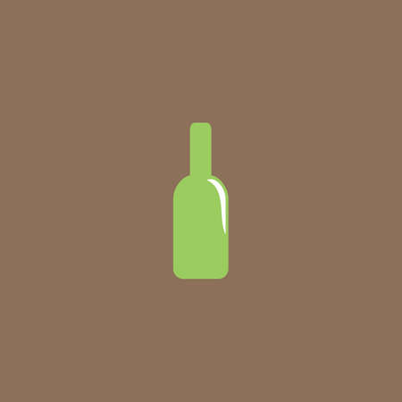 Bottle of alcohol. Colorful vector icon. Simple retro color modern illustration pictogram. Collection concept symbol for infographic project and logoのイラスト素材