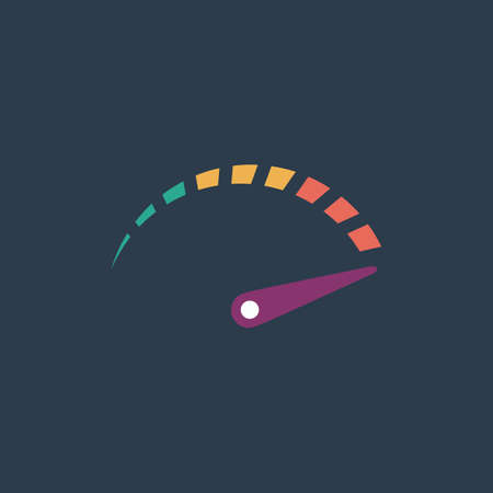 Performance measurement. Colorful vector icon. Simple retro color modern illustration pictogram.の写真素材