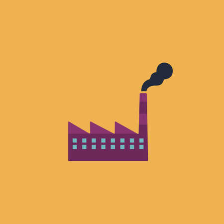 Simple Factory. Colorful vector icon. Simple retro color modern illustration pictogram.の写真素材