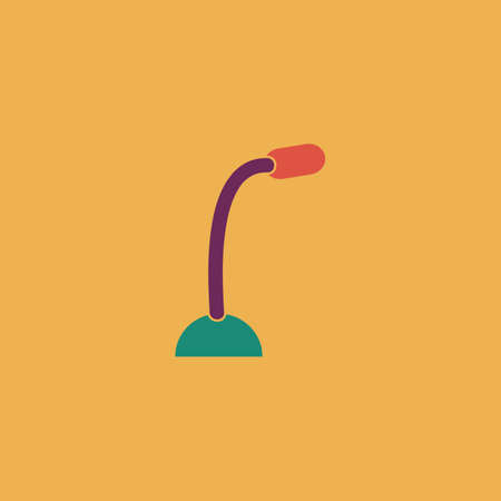 Simple computer microphone. Colorful vector icon. Simple retro color modern illustration pictogram. Collection concept symbol for infographic projectのイラスト素材
